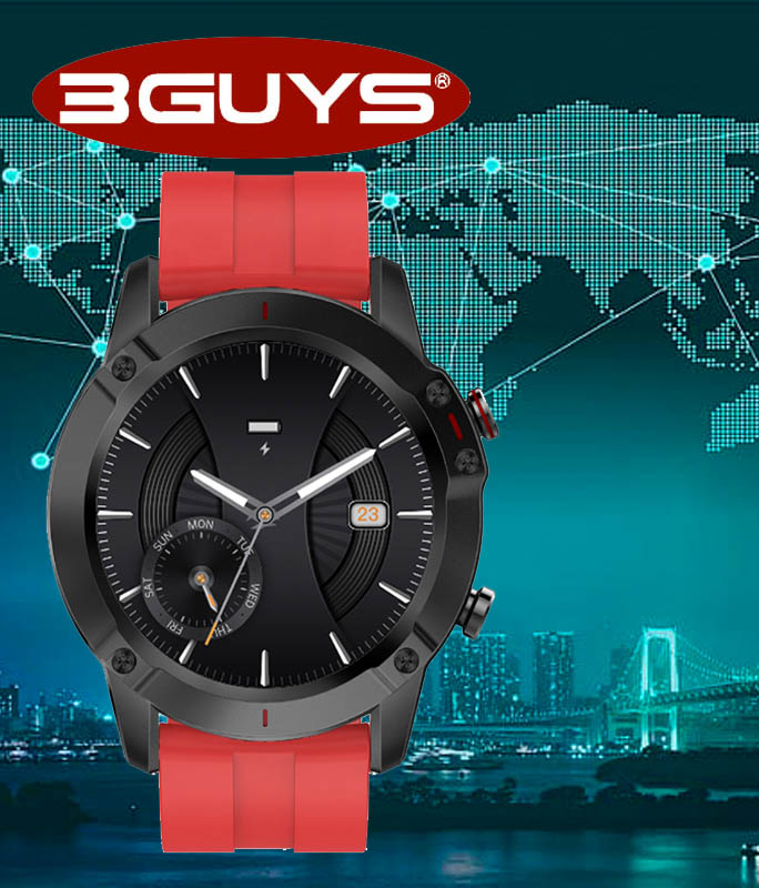Ρολόι Χειρός 3GUYS 3GW2052 Smartwatch Red Cilicone Strap 3GUYS